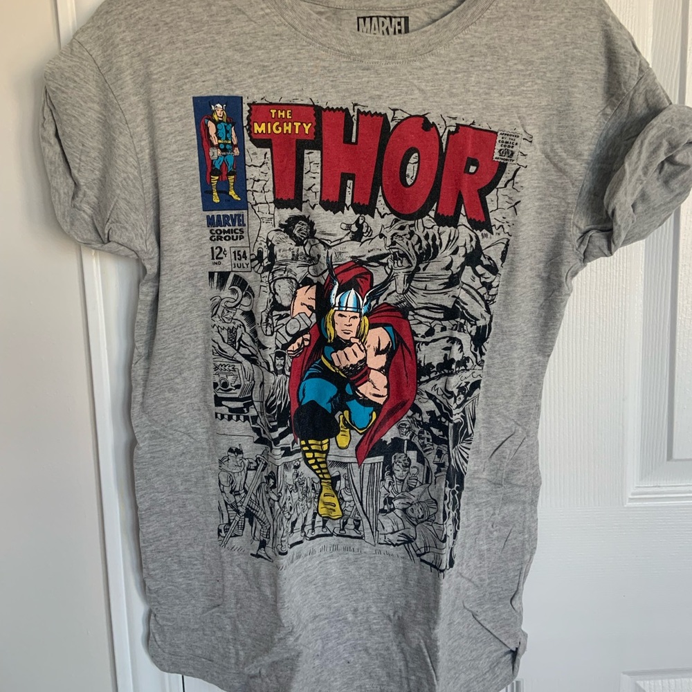 Forever 21, Grey Graphic Thor T-Shirt, Size: Small